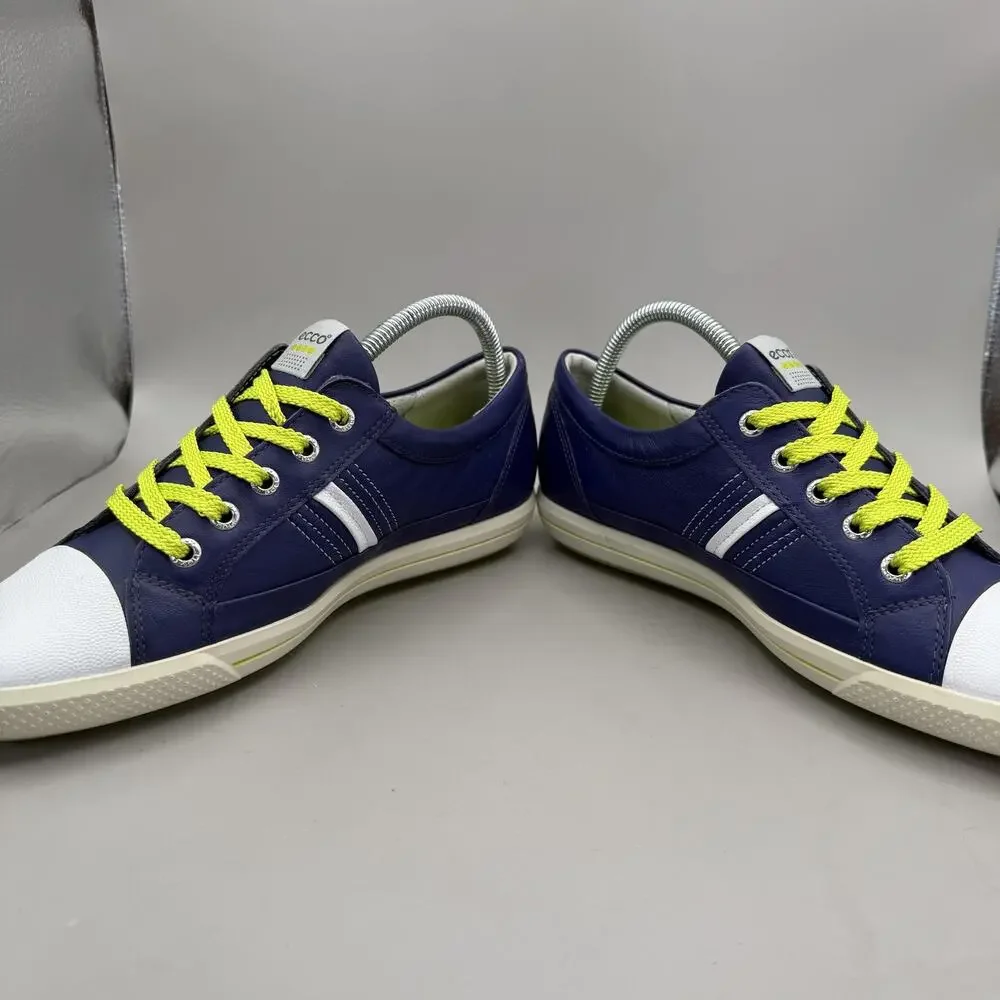 ECCO Spikeless Golf Leather Sneakers Shoes Womens Size US 9-9.5 / EU 40 Blue
